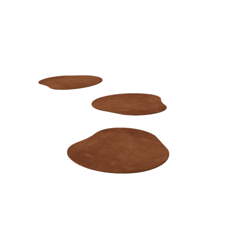 Πλάκα από ατσάλι corten Οργανική 40 x 40 cm