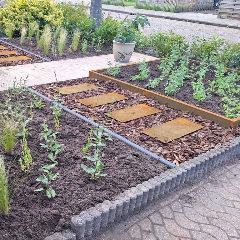 Πλακάκι βημάτων από χάλυβα Corten - Ορθογώνιο - 60 x 25 cm