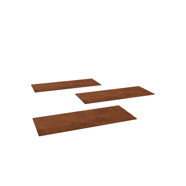 Πλακάκι βημάτων από χάλυβα Corten - Ορθογώνιο - 60 x 25 cm