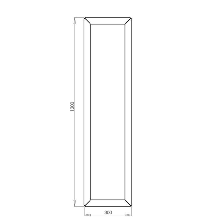 Ζαρντινιέρα από χάλυβα corten Τέξας 30 x 120 cm