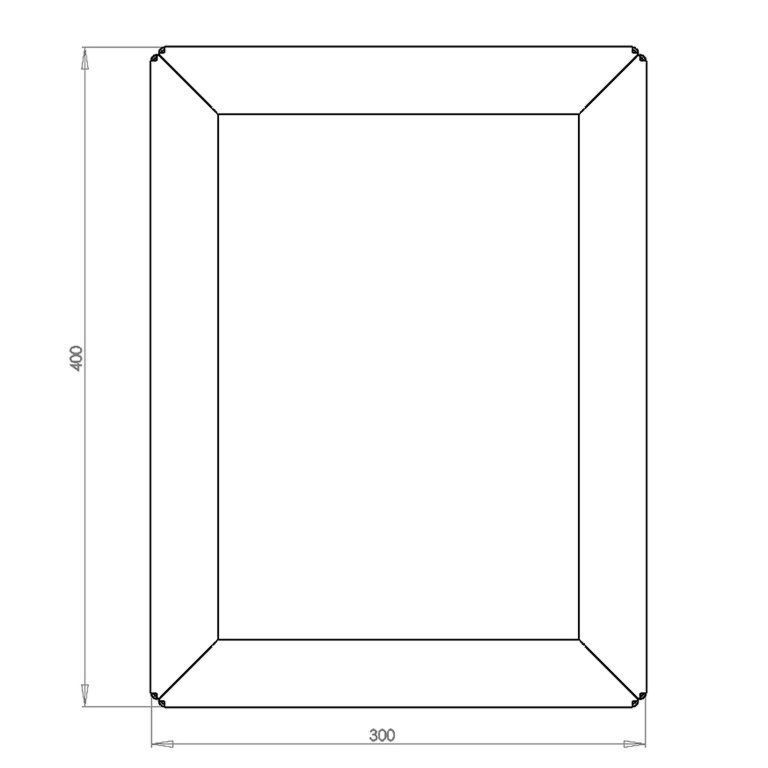 Ζαρντινιέρα από χάλυβα corten Τέξας 30 x 40 cm
