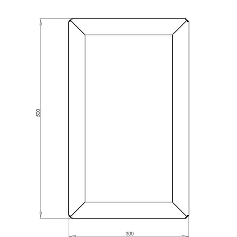 Ζαρντινιέρα από χάλυβα corten Τέξας 30 x 50 cm