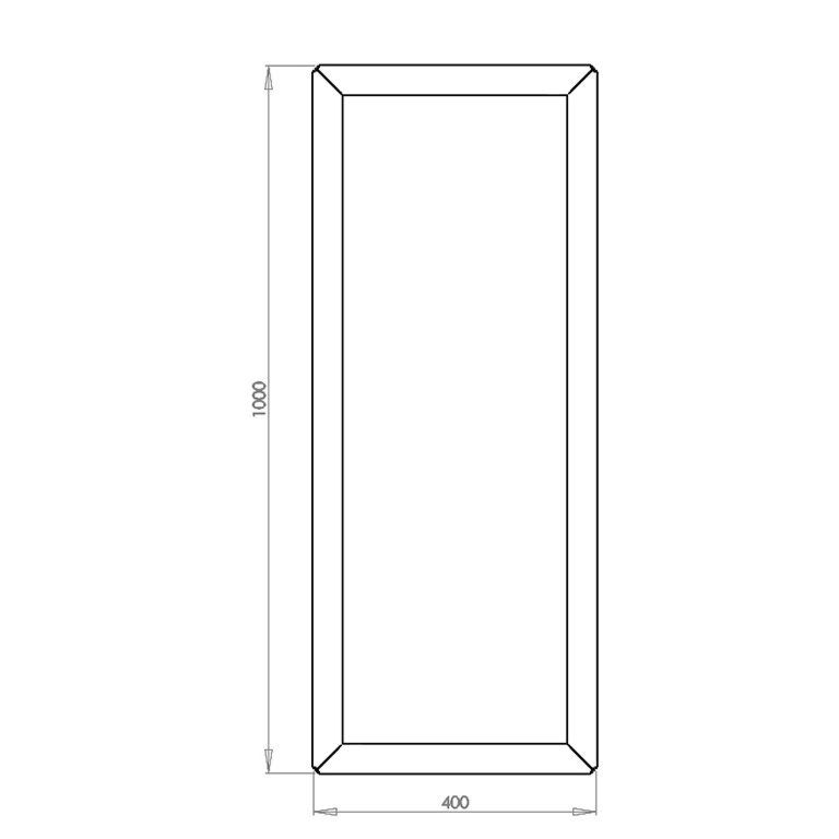 Ζαρντινιέρα από χάλυβα corten Τέξας 40 x 100 cm