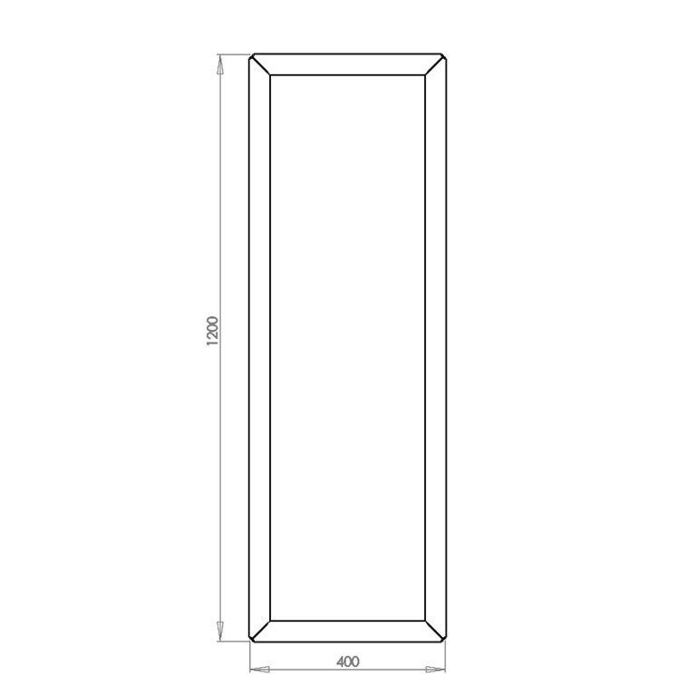 Ζαρντινιέρα από χάλυβα corten Τέξας 40 x 120 cm