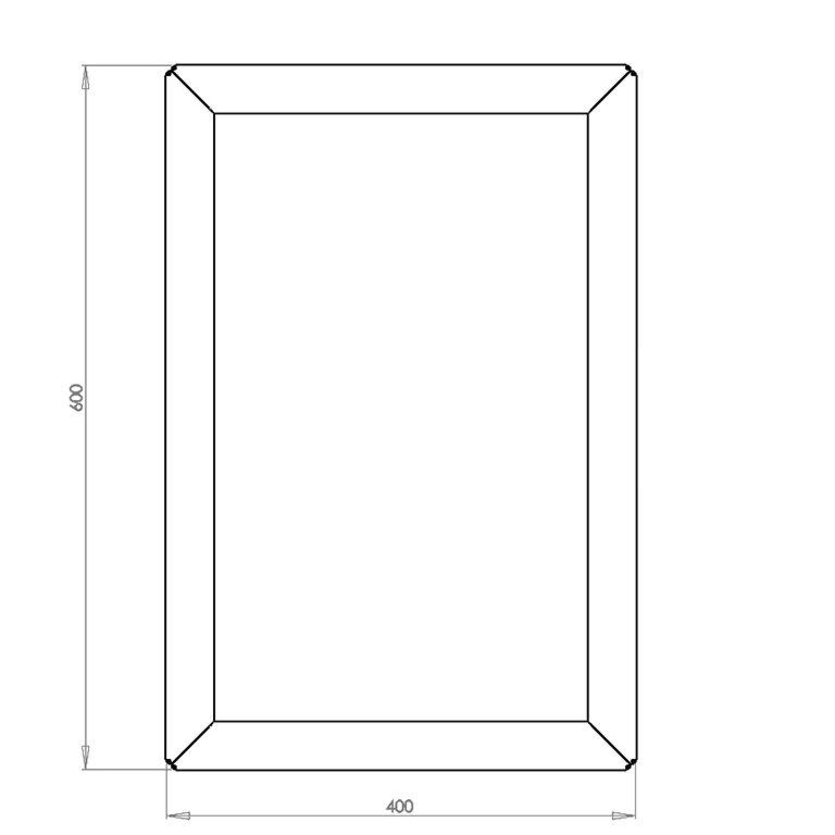 Ζαρντινιέρα από χάλυβα corten Τέξας 40 x 60 cm