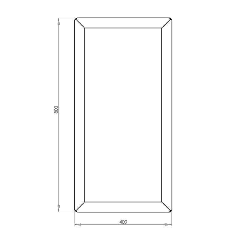 Ζαρντινιέρα από χάλυβα corten Τέξας 40 x 80 cm