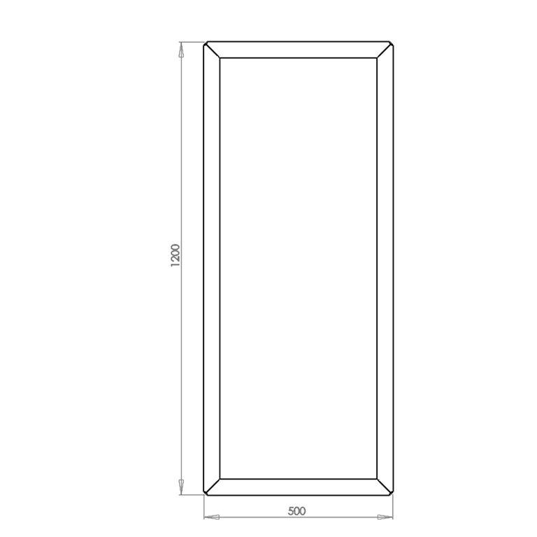 Ζαρντινιέρα από χάλυβα corten Τέξας 50 x 120 cm
