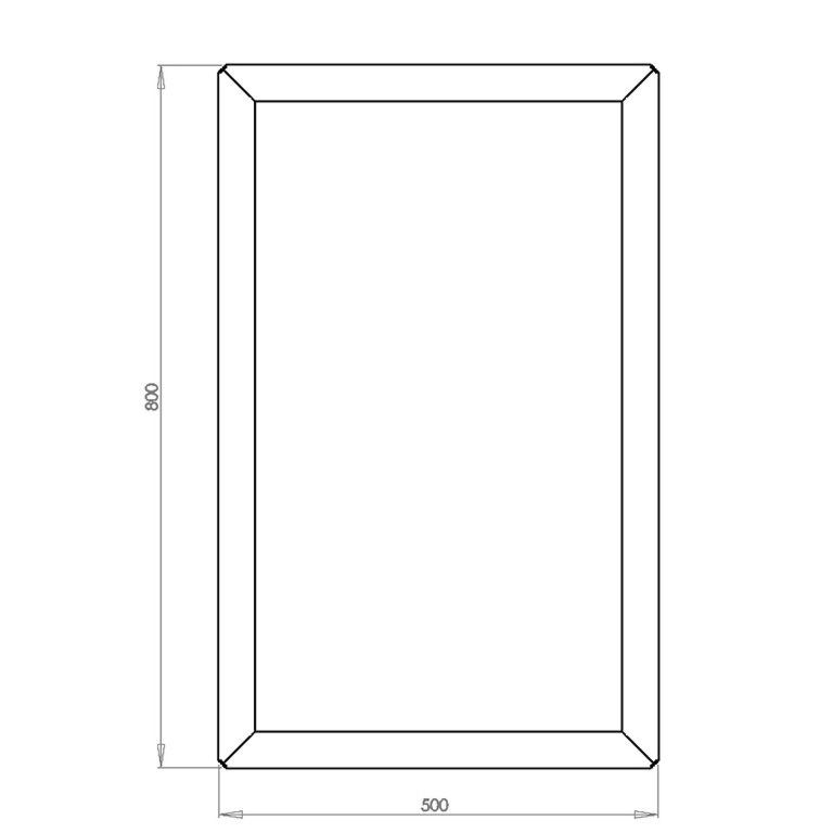 Ζαρντινιέρα από χάλυβα corten Τέξας 50 x 80 cm