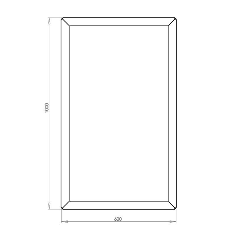 Ζαρντινιέρα από χάλυβα corten Τέξας 60 x 100 cm