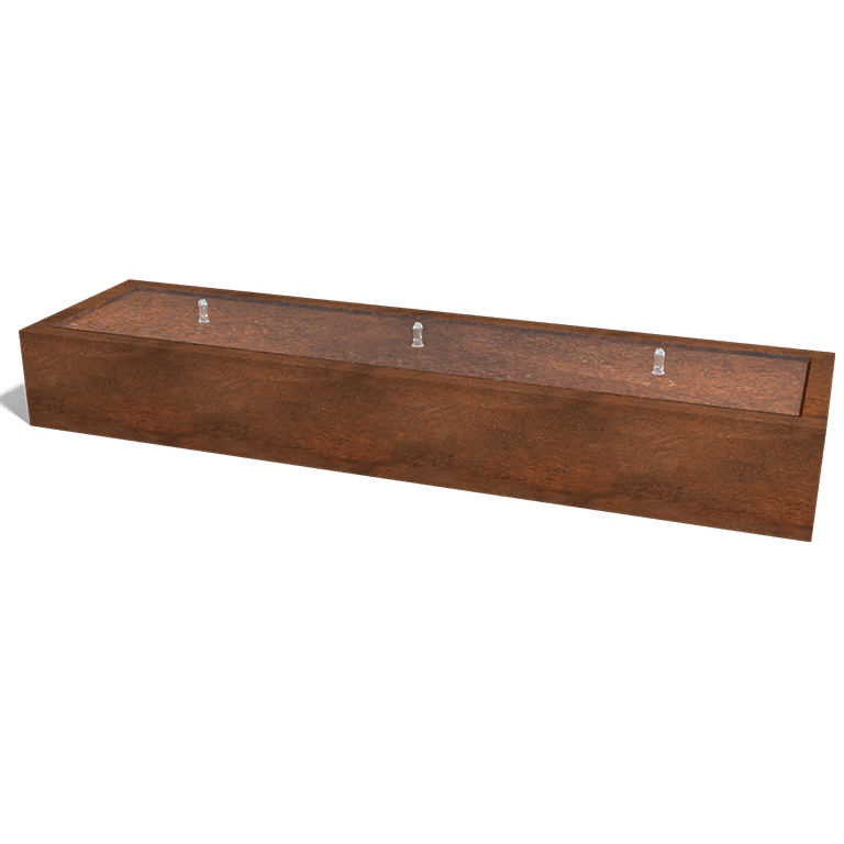 Συντριβάνι από ατσάλι corten 300 x 80 x 40 cm