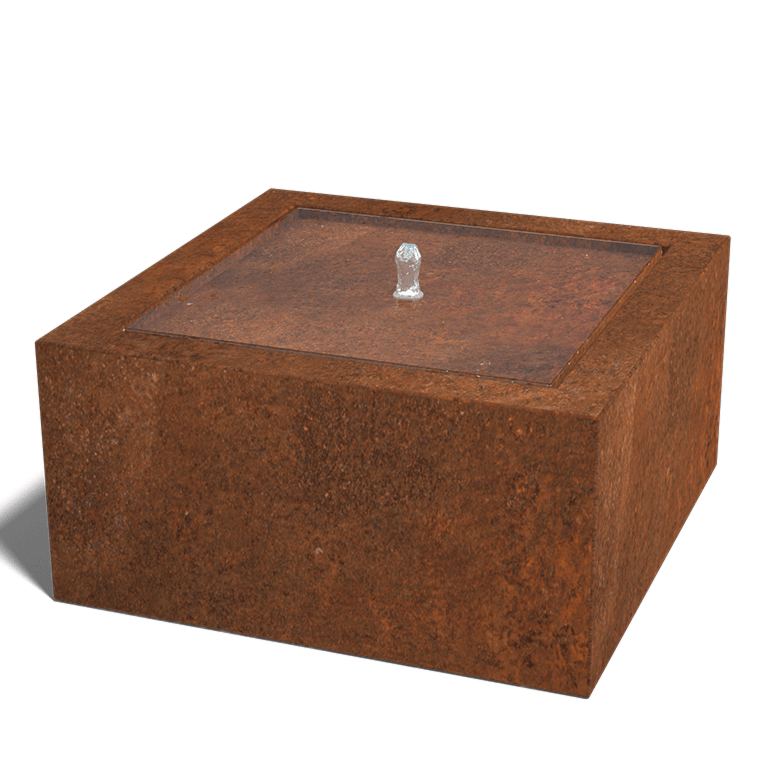 Συντριβάνι από ατσάλι corten 80 x 80 x 40 cm