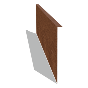 Χωρίσματα γκαζόν από ατσάλι corten γωνιακό 34 cm (μήκος 150 cm)
