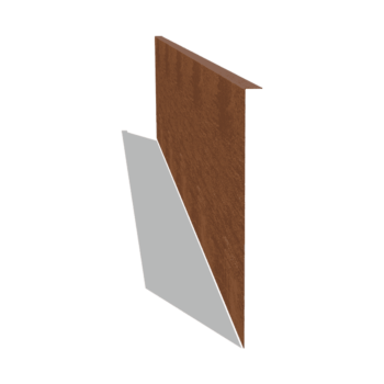 Χωρίσματα γκαζόν από ατσάλι corten γωνιακό 45 cm (μήκος 240 cm)