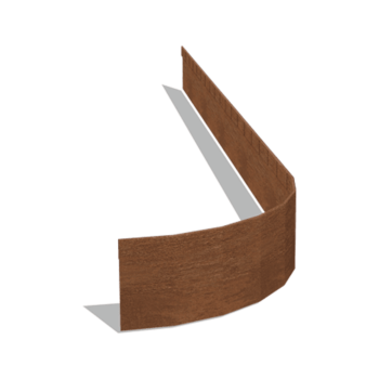 Χωρίσματα γκαζόν από ατσάλι corten επίπεδο FLEX 13 cm (μήκος 150 cm)