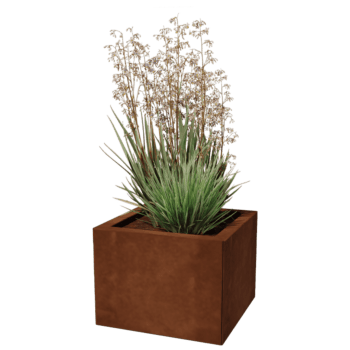 Ζαρντινιέρα από χάλυβα corten Μαϊάμι 40 x 40 cm