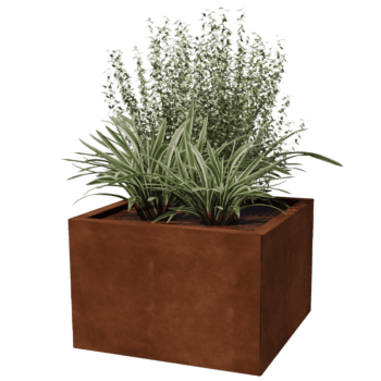 Ζαρντινιέρα από χάλυβα corten Μαϊάμι 60 x 60 cm
