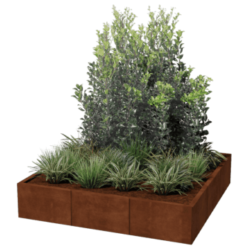 Ζαρντινιέρα από χάλυβα corten Μαϊάμι xxl 150 x 150 cm