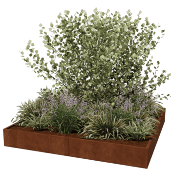Ζαρντινιέρα από χάλυβα corten Μαϊάμι xxl 240 x 240 cm