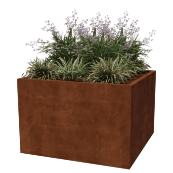 Συγκολλημένη ζαρντινιέρα από ατσάλι corten Montana 120 x 120 x 80 cm
