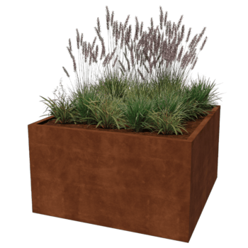 Συγκολλημένη ζαρντινιέρα από ατσάλι corten Montana 140 x 140 x 80 cm