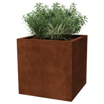 Συγκολλημένη ζαρντινιέρα από ατσάλι corten Montana 70 x 70 x 70 cm