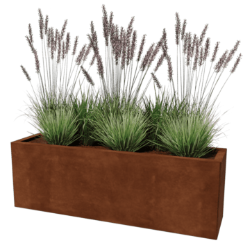 Ζαρντινιέρα από χάλυβα corten Τέξας 30 x 120 cm
