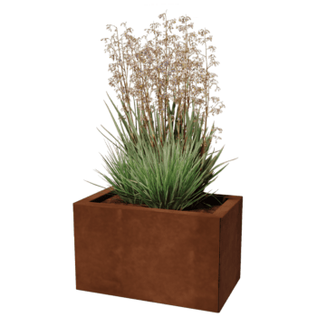 Ζαρντινιέρα από χάλυβα corten Τέξας 30 x 50 cm