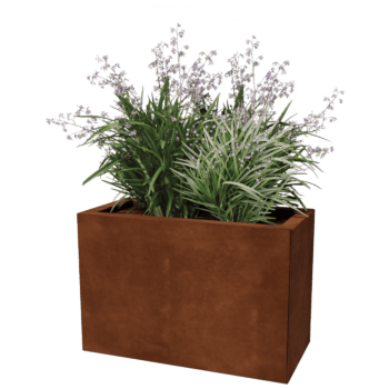 Ζαρντινιέρα από χάλυβα corten Τέξας 30 x 60 cm