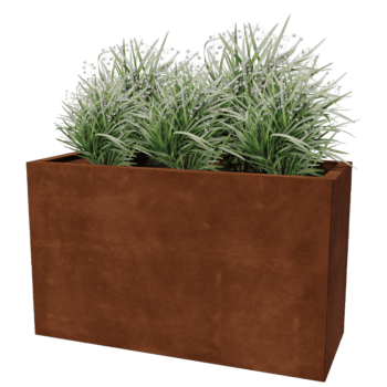 Ζαρντινιέρα από χάλυβα corten Τέξας 40 x 100 cm