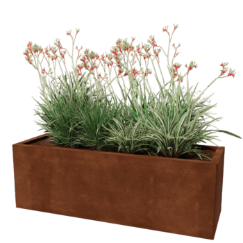 Ζαρντινιέρα από χάλυβα corten Τέξας 40 x 120 cm