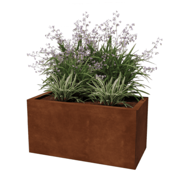 Ζαρντινιέρα από χάλυβα corten Τέξας 40 x 80 cm