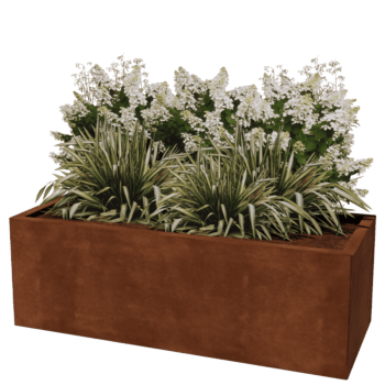Ζαρντινιέρα από χάλυβα corten Τέξας 50 x 120 cm