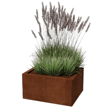 Ζαρντινιέρα από χάλυβα corten Τέξας 50 x 60 cm