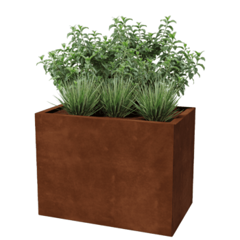Ζαρντινιέρα από χάλυβα corten Τέξας 50 x 80 cm