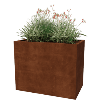 Ζαρντινιέρα από χάλυβα corten Τέξας 60 x 100 cm