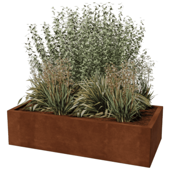 Ζαρντινιέρα από χάλυβα corten Τέξας 60 x 120 cm