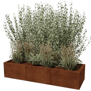 Ζαρντινιέρα από χάλυβα corten Texas xxl 150 x 50 cm