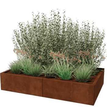 Ζαρντινιέρα από χάλυβα corten Texas xxl 160 x 100 cm