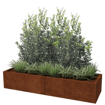 Ζαρντινιέρα από χάλυβα corten Texas xxl 160 x 50 cm