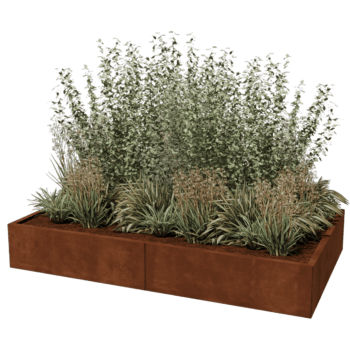 Ζαρντινιέρα από χάλυβα corten Texas xxl 200 x 120 cm