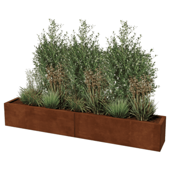 Ζαρντινιέρα από χάλυβα corten Texas xxl 200 x 30 cm