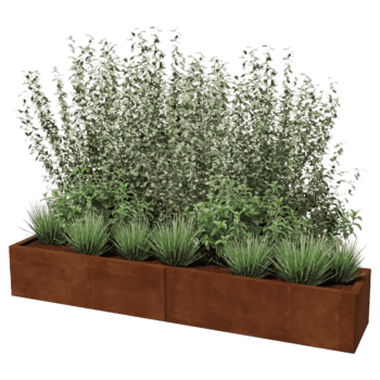 Ζαρντινιέρα από χάλυβα corten Texas xxl 200 x 40 cm
