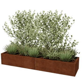 Ζαρντινιέρα από χάλυβα corten Texas xxl 200 x 50 cm