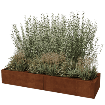 Ζαρντινιέρα από χάλυβα corten Texas xxl 200 x 60 cm
