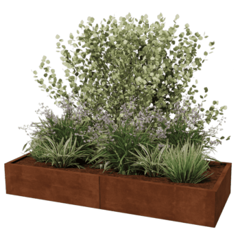 Ζαρντινιέρα από χάλυβα corten Texas xxl 200 x 80 cm