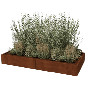 Ζαρντινιέρα από χάλυβα corten Texas xxl 240 x 120 cm