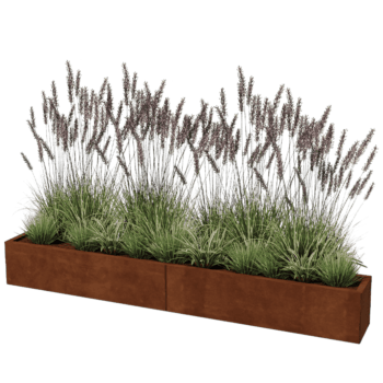 Ζαρντινιέρα από χάλυβα corten Texas xxl 240 x 30 cm