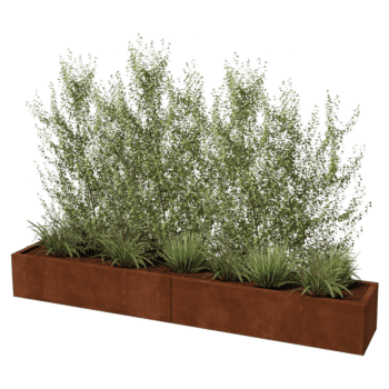 Ζαρντινιέρα από χάλυβα corten Texas xxl 240 x 40 cm
