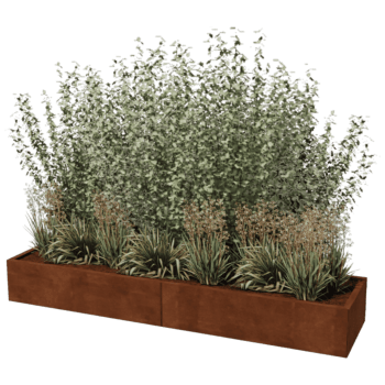 Ζαρντινιέρα από χάλυβα corten Texas xxl 240 x 60 cm