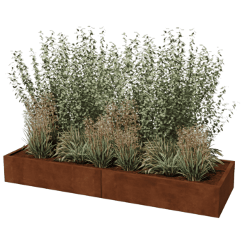 Ζαρντινιέρα από χάλυβα corten Texas xxl 240 x 80 cm